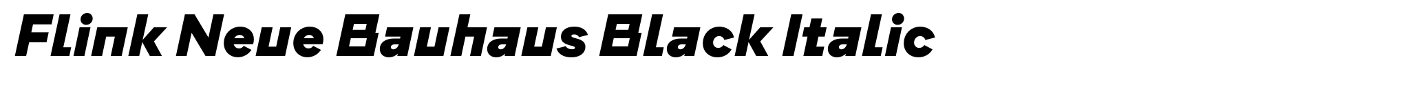 Flink Neue Bauhaus Black Italic image